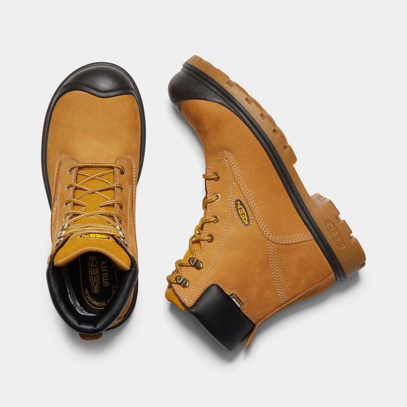 Keen Baltimore 6" Waterproof Soft Toe Mens Work Boots Brown Sale (7451-MZNQC)